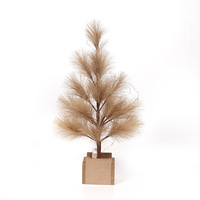 Ensemble de sapins de Noël Puwei, herbe de la pampa artificielle, roseau de 40 cm, décoration de table intérieure, style nordique, transfrontalier