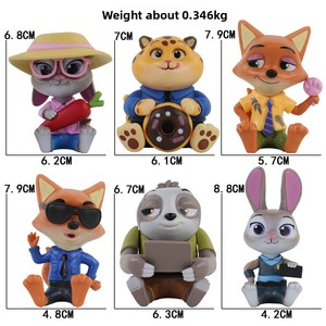Set de Figuras de PVC de Zorro y Conejo, Personajes de Dibujos Animados, Estatuas Coleccionables, Juguetes para Niños, Regalo - Product Image 4