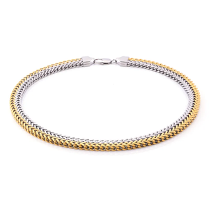 Collar grueso franco de doble capa exagerada de acero inoxidable personalizado de fábrica, joyería de <span class=keywords><strong>calle</strong></span> - Product Image 6