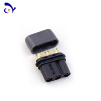 Connecteur noir MR30 d'origine Amass, 3 broches, 15A-30A, prise d'alimentation plaquée or avec gaine pour moteur sans balais et mini drone FPV ESC