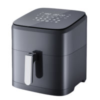 Friteuse à air manuelle 8,5 L au design intelligent, 1700 W, panier unique avec minuterie mécanique et boîtier froid au toucher pour la sécurité à domicile