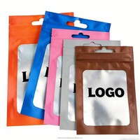 Échantillon Gratuit en Stock – Sacs Mylar Noirs Colorés Anti-Odeur avec Fermeture Éclair, Qualité Alimentaire, Fenêtre Transparente, Logo Personnalisable, 3.5g/7g/14g/25g pour Lait