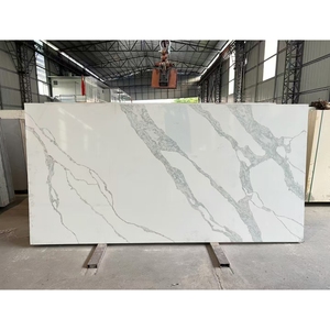 Thiết Kế Hiện Đại Trắng Đá Thạch Anh Veneer Bán Buôn 3200*1600*30Mm Lớn Tấm Đá Nhân Tạo Cho Tủ Nhà - Product Image 5