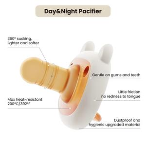 HEORSHE Tétine Sucette Bébé en Silicone Sans BPA <span class=keywords><strong>pour</strong></span> <span class=keywords><strong>Nouveau</strong></span>-nés 0-12 Mois Inclut une Boîte de Rangement - Product Image 3
