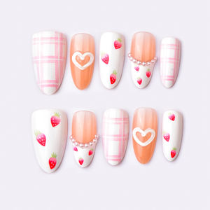 ABS Estilo francés Cubierta completa <span class=keywords><strong>Uñas</strong></span> usables <span class=keywords><strong>Uñas</strong></span> removibles Personalizables Puntas largas Fábrica al por mayor - Product Image 2
