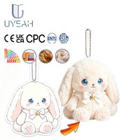 Uyeah OEM/ODM Personnalisé Porte-clés Lapin en Peluche Doux, Poupée Lapin en Peluche, Jouet en Peluche pour Sac à Main, Cadeau Personnalisé pour Enfants