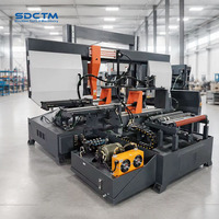 Scie à ruban horizontale CNC à angle rotatif à 45 ° avec moteur GSK4265Z Coupe de métal entièrement automatique de 650mm
