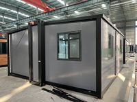 Maison préfabriquée entièrement meublée à installation rapide, 2 chambres, 1 salle de bain, pliable, extensible, avec panneau solaire