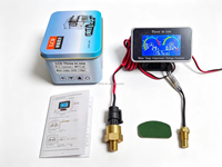 Harga Pabrik 3 in 1 LCD Digital Pengukur Suhu Air + Voltmeter + Pengukur Tekanan Oli 12V24V Sensor Suhu Kendaraan 1/8NPT