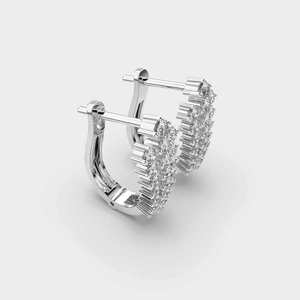 Classic Diamond <b>Stud</b> <b>Earrings</b> 925 Sterling <b>Silver</b> Stylish Fine Jewelry for Wedding Party Daily Wear Fashion - Product Image 1
