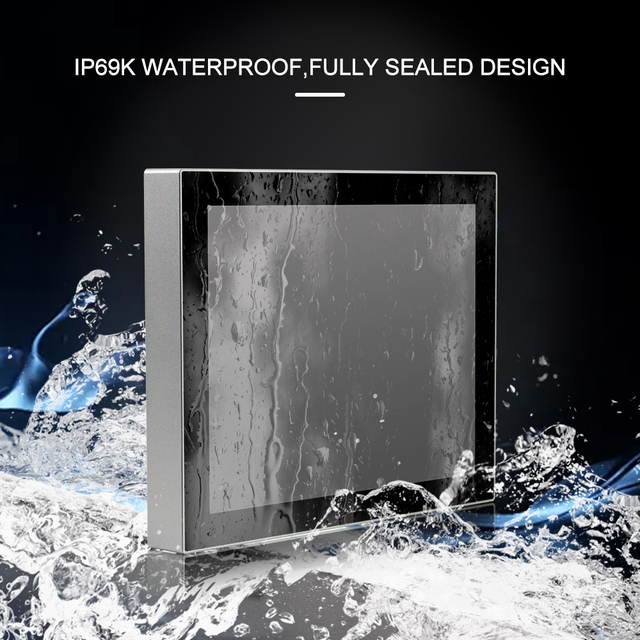 15 Inch XGA Industrial Touch Monitor With Full IP66/IP69K Waterproof Rugged Aluminum Alloy Casing  for Harsh Automation