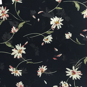 Paris Flower Chiffon Fabric Small Piece Printing <strong>Opaque</strong> <strong>Cloth</strong> Spring Summer Dresses Broad-legged Pants Blouses Clothing Material - Product Image 1