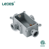 Boîtier électrique étanche en PVC Ledes homologué ETL pour système de conduits électriques, plusieurs tailles de découpe pour conduits électriques