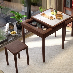 Taburete Apilable de Madera Minimalista Moderno, Madera de Caucho Norteamericana, Unión de Mortaja y Espiga, Ahorro de Espacio, Muebles <span class=keywords><strong>para</strong></span> Cafetería - Product Image 1