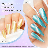 Vernis à ongles gel effet œil de chat scintillant 24 couleurs, sans TPO, non toxique, magnétique, UV, marque privée pour les fournitures de salon de manucure