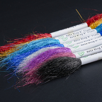 WIFREO Matériaux de montage de mouches, Soie holographique laser flash, Fibre en mèche pour la décoration artisanale des ailes de leurres DIY, Holo Wing N` Flash
