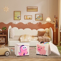 Portable pliant grande capacité enfant jouet boîte de rangement motif de broderie conception étanche famille vêtements organisateur