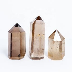 หินคริสตัลบำบัดกึ่งมีค่าสโมกกี้ควอตซ์จุด<span class=keywords><strong>หอ</strong></span>คอยไม้กายสิทธิ์สำหรับตกแต่งบ้าน - Product Image 6