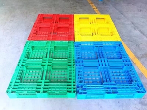 1100*1100mm pas cher exportation industrielle empilable maille unique <span class=keywords><strong>logistique</strong></span> robuste <span class=keywords><strong>stockage</strong></span> <span class=keywords><strong>palette</strong></span> en plastique - Product Image 3