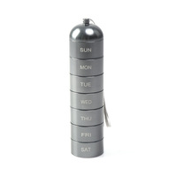 Vente chaude grande capacité Portable une semaine emballage étanche pilulier en alliage d'aluminium petite boîte à médicaments