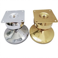 Pieds de meubles en métal brossé de style Mid-Century en forme de verre à vin pour canapé, table basse, meuble TV, armoire – Kit de quincaillerie de support
