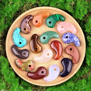 Pendentif en Jade Naturel Style Vintage 18x30 mm, Pierre <span class=keywords><strong>de</strong></span> Guérison 3mm, Vente en Gros, Pendentifs et Breloques Tendance - Product Image 2