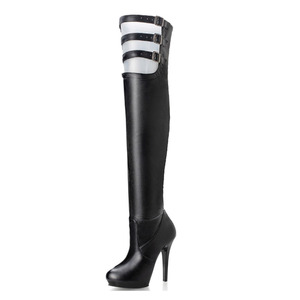 13 cm Kristallboden Striptease Stahlrohr Hohe Stiefel Gothic Schuhe Damen Pumps Postones 5.5 Schuhe für Crossdresser - Product Image 1