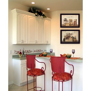 HMS Set di due stampe artistiche da parete a lume di candela e fiori in cornice nera dipinti floreali per decorazioni per la casa - Product Image 4