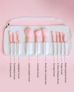 Nuevo Cute Mini Peach <span class=keywords><strong>Pink</strong></span> Makeup Brush <span class=keywords><strong>Brochas</strong></span> De Maquillaje 7pcs10pcs Portable Travel Makeup Brush Set - Product Image 3