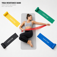 Bande élastique de yoga en latex épais à forte résistance pour accessoires de gym, écologique, portable et emballage personnalisé – Vente en gros