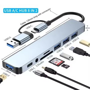 8 in 1 Ports <strong>USB</strong> a Type C <strong>USB</strong> HUB SD TF <strong>Card</strong> <strong>Reader</strong> Concentrator Docking Station <strong>3.0</strong> <strong>Multi</strong> Adapter Audio <strong>Multi</strong>-hub Dock Splitter - Product Image 2