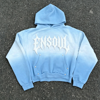 Fabricant de sweats à capuche streetwear, logo personnalisé imprimé en 3D, taille américaine, couleur dégradée effet soleil, tissu French Terry, coupe ample, sweat à capuche pour homme