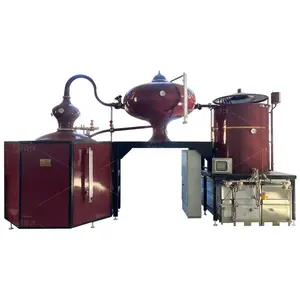 Fully Automatic 2500 Liters Charente Brandy Copper Alcohol Distillation Equipment