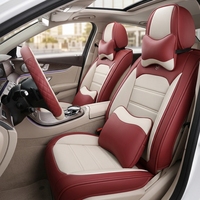 Accessoires intérieurs de voiture de style professionnel de luxe, housses de siège de voiture en cuir, ensemble complet de 16 pièces, toutes saisons, pour hommes et femmes
