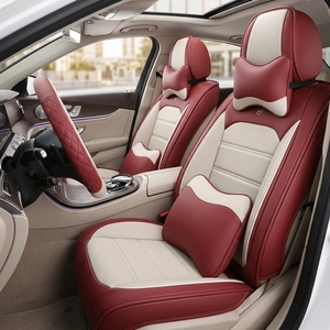 Housses de siège de voiture en cuir de luxe Mercury, ensemble complet de 16 pièces, toutes saisons, style professionnel de luxe, accessoires pour femmes - Product Image 2