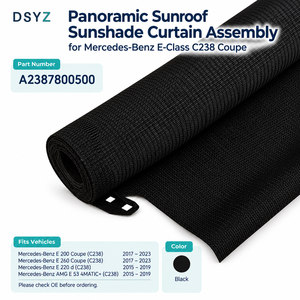 Cortinilla Parasol Panorámica para Techo Solar A2387800500 para <span class=keywords><strong>Mercedes</strong></span>-<span class=keywords><strong>Benz</strong></span> <span class=keywords><strong>Clase</strong></span> <span class=keywords><strong>E</strong></span> C238 E200 E450 <span class=keywords><strong>Coupé</strong></span> 2017 en Adelante, Negra - Product Image 1