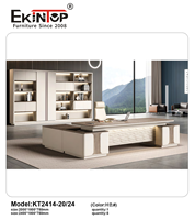 Meubles de bureau Ekintop, design moderne haut de gamme, bureau de direction en forme de L pour directeur, manager, PDG, patron