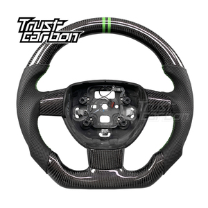 Accesorios Interiores para Automóviles <span class=keywords><strong>Ford</strong></span> Focus MK2 <span class=keywords><strong>Fiesta</strong></span> 2005-2012, <span class=keywords><strong>Volante</strong></span> Deportivo de Fibra de Carbono Personalizado con Soporte LED - Product Image 1