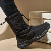Bottes de neige mi-mollet pour femmes personnalisées originales vente en gros de bottes de neige pour femmes noires antidérapantes et imperméables de haute qualité chaussures d'hiver