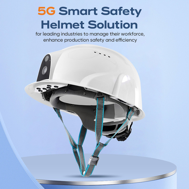 2025 AI 5G 4G IoT Android 12 1080p LED Light Dual-mic Video Live Streaming GPS Tracking Smart Helmet Camera Safety Gas Oil
