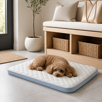 Coussin matelassé durable pour cage à chien avec bords renforcés pour une utilisation quotidienne
