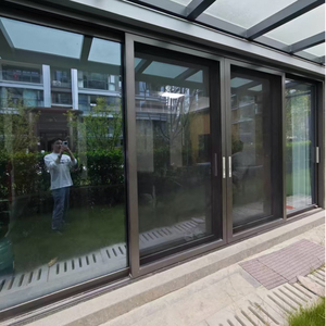 Zeyi 150 loạt siêu mỏng hiện đại hợp kim nhôm cửa trượt cách nhiệt hai lớp kính cường lực bền - Product Image 3