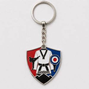 Porte-clés Souvenirs Personnalisés en Alliage de Zinc pour Rangements Taekwondo avec Impression UV pour Clubs de Kickboxing et Arts Martiaux – Vente en Gros - Product Image 2