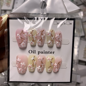 Bolsa Sorpresa de <span class=keywords><strong>Uñas</strong></span> <span class=keywords><strong>Acrílicas</strong></span> de Lujo con Diseño de Pintura al Óleo, Tamaños Aleatorios, <span class=keywords><strong>Uñas</strong></span> Postizas Hechas a Mano, Venta en Segundos de Transmisión en Vivo - Product Image 3