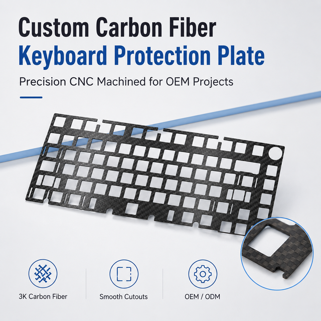 Bulk Supply Keyboard Plate Factory Custom OEM ODM 3K Twill Matte with Mechanical Keyboard Aerospace Composite Keyboard Plate