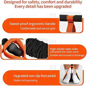 Nouvelle Conception Bandes de Résistance Durables 55 LB Tubes en Latex pour Yoga et Fitness avec Poignée et <span class=keywords><strong>Corde</strong></span> de Traction à Pédale - Product Image 5