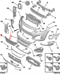 Griglia Superiore Paraurti Anteriore OE YL004099DX YL004100DX YL008519DX per <span class=keywords><strong>Peugeot</strong></span> <span class=keywords><strong>3008</strong></span> 4008 5008 Senza <span class=keywords><strong>Logo</strong></span> - Product Image 2