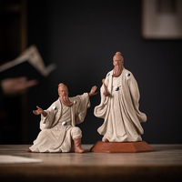 Wuyang Zhang Sanfeng décoré maître ancestral taoïste statues en céramique de personnages historiques décoration de table Kung fu Tai cr