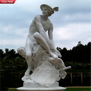 Statua Classica di Uomo Nudo in Marmo, <span class=keywords><strong>Scultura</strong></span> di <span class=keywords><strong>Apollo</strong></span> in Marmo Bianco per Esterni - Product Image 2