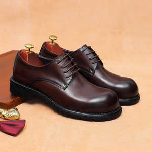 Zapatos de Piel Genuina Hechos a Mano de Alta Calidad, con Punta Cerrada, Antideslizantes, Ligeros, Transpirables y Aislantes para Otoño - Product Image 1